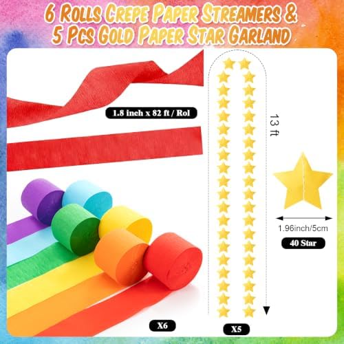 TaoBary Colorful Party Decorations 600 Large Paper Chain, Rainbow, Large Size - Image 5
