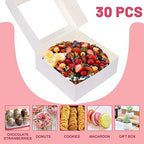 NPLUX Bundle of Gold Bakery Boxes and White Bakery Boxes for Birthday Baby Shower Party - Image 5