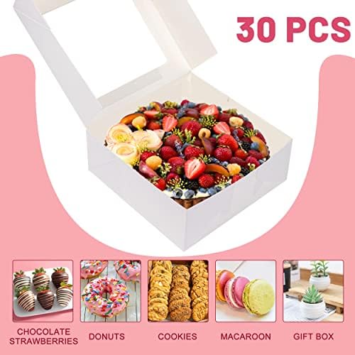 NPLUX Bundle of Gold Bakery Boxes and White Bakery Boxes for Birthday Baby Shower Party - Image 5