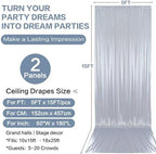 10x15FT Silver Sequin Backdrop Curtain Double Sided - Image 6
