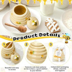 Yinder 18 Pcs Baby Shower Prize for Winners Honey Party Favors 3 oz Ceramic Honey Jars with Dippers Mini Bee Themed Pots with Goodie Boxes for Baby Shower Wedding Favors Bee Themed Party Gifts - Image 5