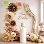 Alecono 9 Pcs Giant Paper Flowers Decorations for Wall (24", 20", 14") - Image 6