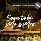 Britrio Soon To Be Mr & Mrs LED Neon Light Wedding Reception Backdrop Sign - Image 5