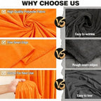 20x10FT Backdrop Curtains with Rod Pockets - Wrinkle Free Photo Stage Backdrop 4 Panels Curtains Drapes for Photography Wedding Party Baby Shower Decorations (Orange) - Image 4