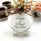 Wedding Favor guest Bulk, Set of Heart Glass Candle Party with custom sticker and dried flowers Bridal Party, Baby shower gifts (White, Set of 100) - Image 4