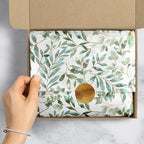 Jillson & Roberts 20" x 30" Printed Gift Tissue, Elegant Leaves (24 Folded Sheets) - Image 4