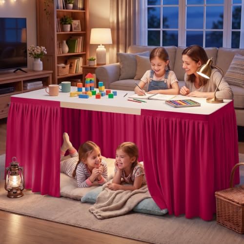 9FT Table Skirt for Teacher Desk Ruffle Desk Skirt for Dorm - Image 2