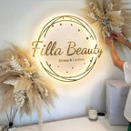 Custom Backlit Acrylic Logo Sign for Wall Decor by Raipile