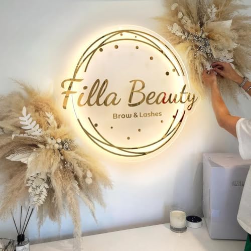 Custom Backlit Acrylic Logo Sign for Wall Decor by Raipile