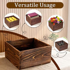 6-Pack Wood Risers Display Stands, Multi-Height Food Risers for Buffet Table, Rustic Wooden Cake & Cupcake Stands for Party, Birthday, Wedding, Halloween Decor - Image 4