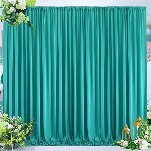 20x10ft Turquiose Backdrop Curtains for Parties, 4 Panels 5x10ft Wrinkle-Free Polyester Background Curtains for Wedding, Birthday, Baby Shower,Graduation, Decorations - Image 4