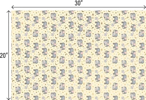 Jillson Roberts Printed Unfolded Gift Tissue 20" x 30", Baby Elephants (240 Sheets) - Image 3