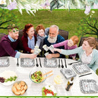 350 Pcs Family Reunion Paper Plates and Napkins Set Serve 50 Guests - Image 5