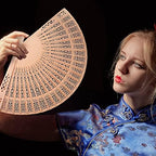 Qunclay 60 Pcs Wooden Hand Fans for Wedding Guest Favors,Delicate Style - Image 5