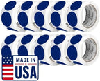 Perco Dark Blue Perforated Round Circle Dot Sticker 2-Inch Labels — 10 Rolls, 5,000 Stickers—Business Logos, Product Labels & Professional Organization, Strong Adhesive—Made in USA by Perco