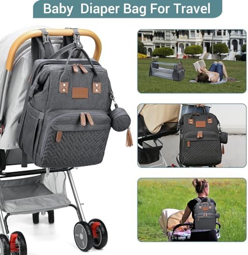 JOLLITO Diaper Bag Backpack with Changing Station Large Capacity Essentials - Image 2