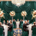10FT x 15FT Wrinkle-Free Forest Green Backdrop Curtains for Wedding, 2 Panels Hunter Green Fabric Photo Background Drapes for Wedding Reception, Birthday, Bridal & Baby Shower Decorations Photography - Image 4