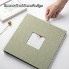 HoneyTolly Large Photo Album, Self-Adhesive, 60 Pages, Linen Cover, Ideal Gift for Family, Wedding, Baby, Christmas, Anniversary - Grass Green - Image 2