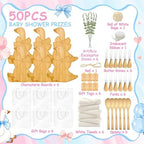 50 Pcs Wooden Goose Party Decoration Gifts Baby Shower Prizes for Game Winner 6 Sets Geese Cheese Board with Knives Forks Gift Bag One Silly Goose Party Favors for Guests Birthday Supplies - Image 4