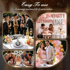 Audio Guest Book Wedding Phone, Retro Telephone Voice Recorder with Custom Greeting, Rechargeable Message Keepsake for Bridal Shower, Anniversary & Special Occasions（White） - Image 4
