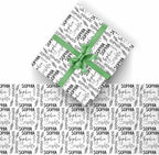 AOFUN Personalized Name Text Christmas Gift Wrapping Valentines Paper Mens Wrapping Paper Christmas Wrapping Paper Roll with Printed Name 5 Rolls 58" x 23" - Image 2