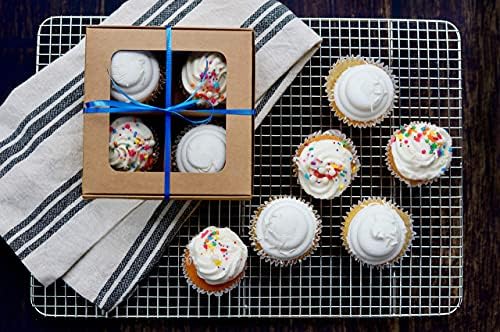 24-Ct Kraft Treat Boxes, 6x6x2.4in, Window & Dividers - Image 3
