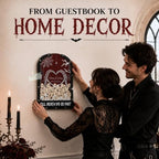 Custom Halloween Wedding Guest Book Alternative, Gothic Tombstone Frame - Image 4