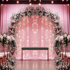 50ftx14FT Wrinkle Free Pastel Pink Backdrop Curtain for Wedding Parties - Image 4