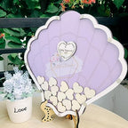 Personalized Seashell Guest Book Alternative, Beach Wedding Drop Box - Image 2