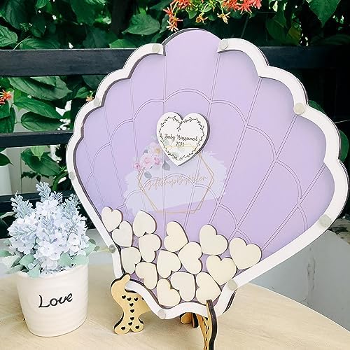 Personalized Seashell Guest Book Alternative, Beach Wedding Drop Box - Image 2