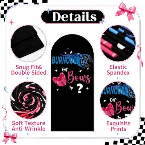 Moukeren Black Burnouts or Bows Girl Gender Reveal Decoration - Image 4