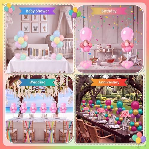 Mifoci Adjustable 23.6 Inch 8 Pack Clear Acrylic Balloon Stands for Table - Image 6