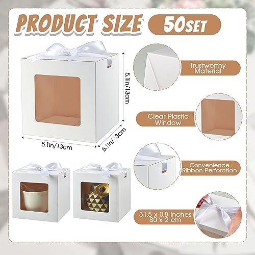 Yeaqee 50 Pcs Sublimation Mug Boxes for Gift Coffee Mug Boxes Bulk, Clear - Image 2