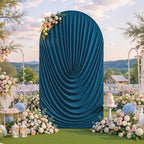 7.2FT Navy Blue Arch Backdrop Cover Wedding Draped Arch Cover, Stretchy Spandex Balloon Backdrop Arch Stand Covers for Wedding Ceremony, Baby Shower, Photography Birthday Party Decorations - Image 3