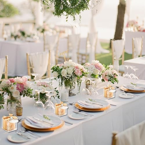 ACITHGL 30 Sets Fully Assembled Small Bubble Candle Party Favors for Guests Bulk Bridal Showers Favors Candles with Stylish Ribbons Thank You Cards Gifts (Champagne) - Image 7