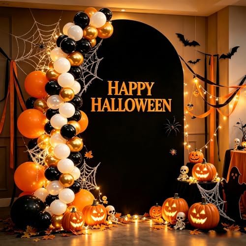 6FT Arch Backdrop Stand and Black Cover Set,Balloon Arch Stand - Image 2