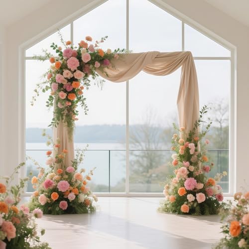 8.2FT White Metal Wedding Arches for Ceremony Square Balloon Arch Stand Rectangular Backdrop Stand for Anniversary Birthday Party Bridal Shower Home Indoor Outdoor Decoration - Image 3
