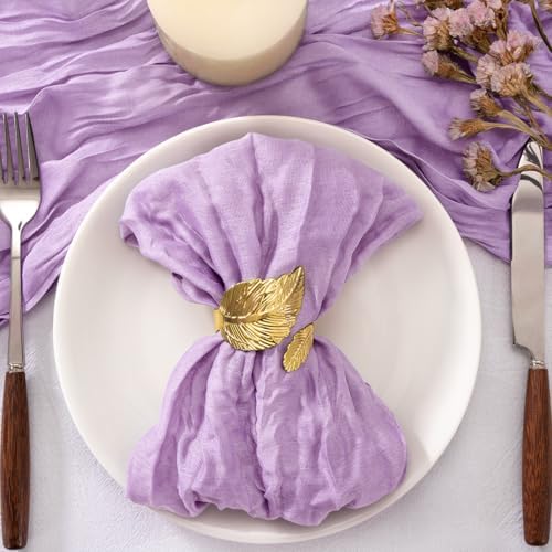Cheesecloth Napkins Lilac Purple Cloth Napkins Bulk,Set of 50 - Image 2