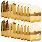 Aceorbit Gold Wedding Table Numbers 1-20 with Stands 5" x 7" by Unknown