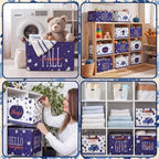 CHENGU 6 Pack Fall Storage Bins Collapsible Autumn Pumpkin Baskets for Gift - Image 5