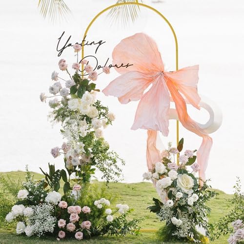 Asee'm 6FT Gold Metal Arch Backdrop Stand Wedding Balloon Background - Image 5