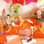 Jetec 45 Pcs Mini Thank You Gift Bag with Handle, Orange/gold - Image 2