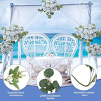 24 Bundles Dusty Blue Artificial Peonies Silk Flowers Bulk - Image 3