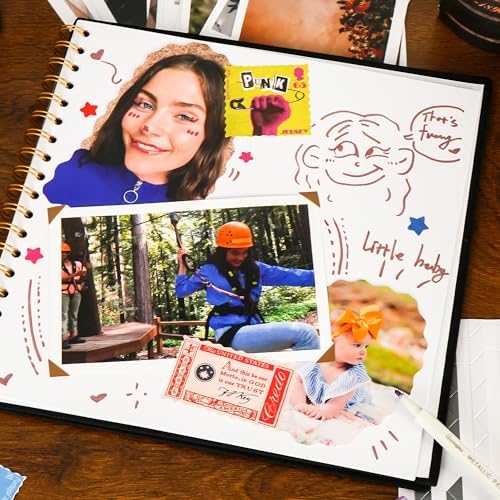 Scrapbook Photo Album, Linen Covered, 12x12 Inches, 40 Sheets/80 Pages - Image 2