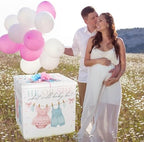 AmazingSpark 28in Giant Gender Reveal Gift Box Kit, Baby Clothes - Image 6