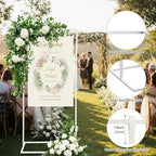 Blulu 3 Pack Wedding Sign Holder, Adjustable Sign Stand, 50-68 in,White - Image 3