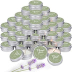 MTLEE 50 Pcs Sage Green Thank You Candles Baby Shower Wedding Favors by MTLEE
