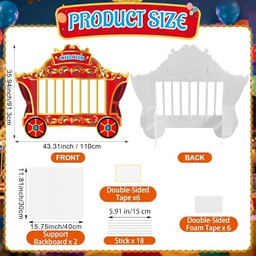 3Ft Circus Cage Corrugated Plastic Standee Cutout Photo Prop - Image 2