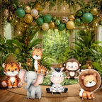 6 Pcs Large Safari Animals Cardboard Cutouts Wildlife Jungle Party Decoration for Birthday Supplies Zoo Animal Baby Shower Birthday Decoration Forest Camp Themed Decor Photo Booth Props by Unknown