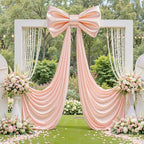Dusty Pink Large Bows for Backdrop Giant Bows Birthday Party Decorations Large Pink Giant Bow Decor Wedding Baby Shower Birthday Photo Booth Room Decor 47"x24" - Image 2